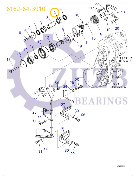 Bearing OEM Customization 6162-64-3910