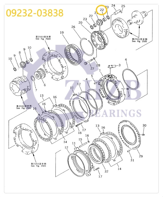Bearing OEM Customization 09232-03838
