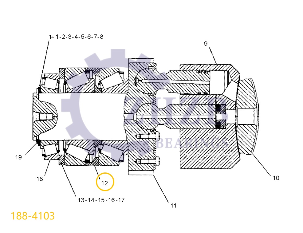 ZHZB Excavator Swing Bearing 1884103
