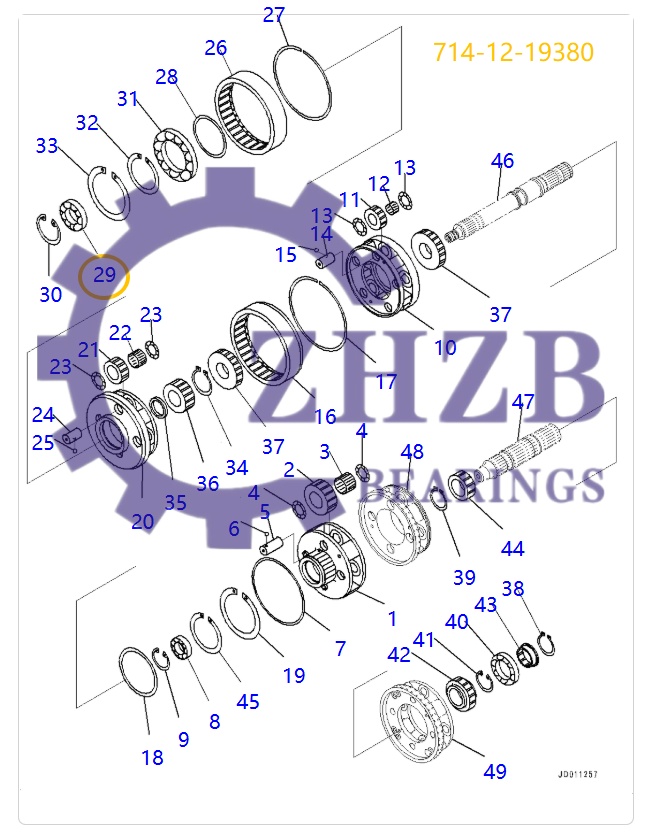 Bearing 714-12-19380 Bearing 714-12-19380