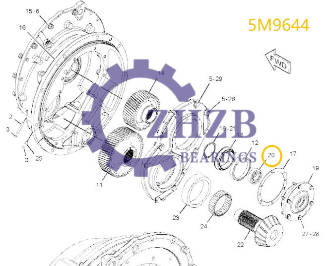 Bearing 5M9644 Bearing 5M9644