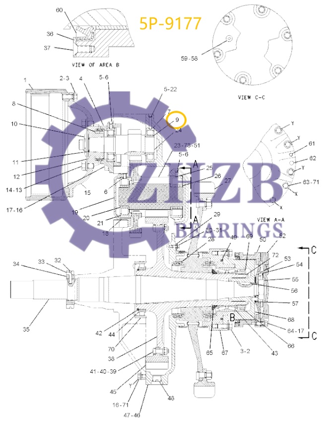 Bearing 5P-9177 Bearing 5P-9177