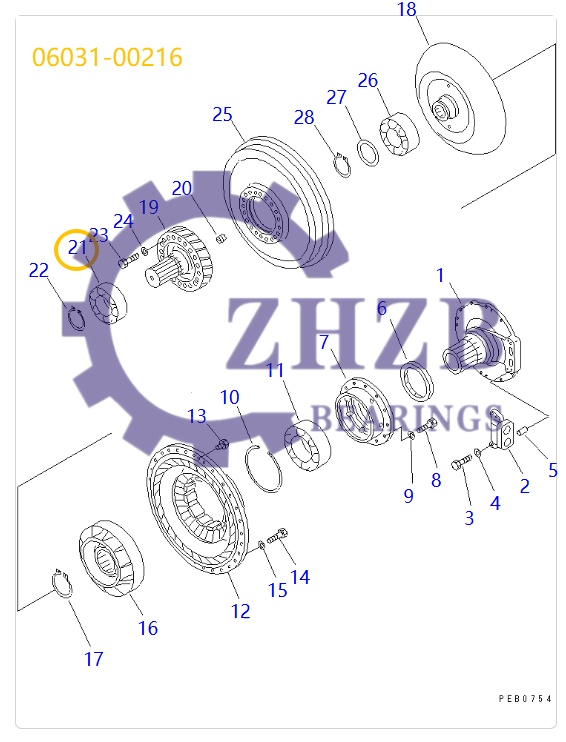 Bearing 06031-00216 Bearing 06031-00216